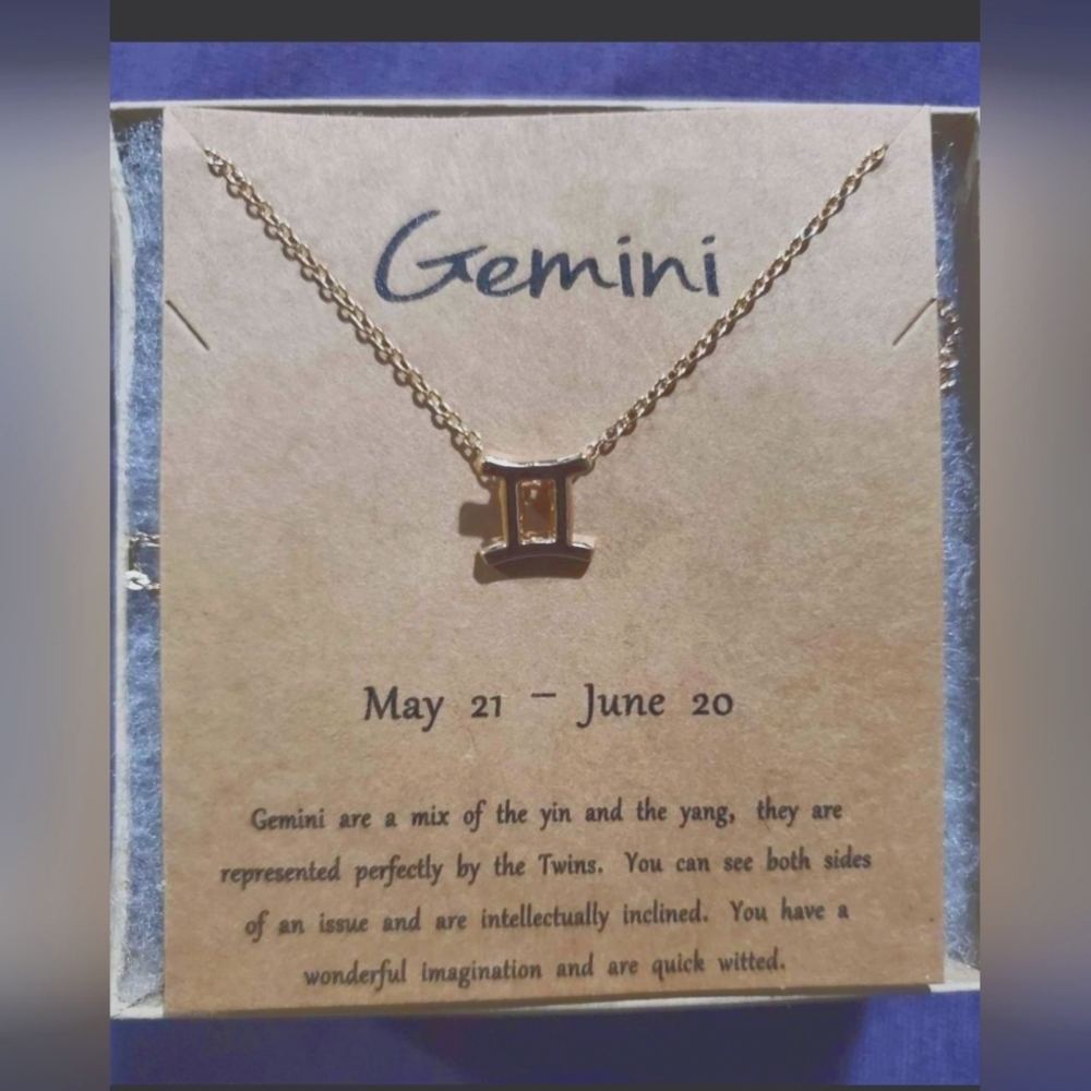 Gold Plated Gemini Necklace